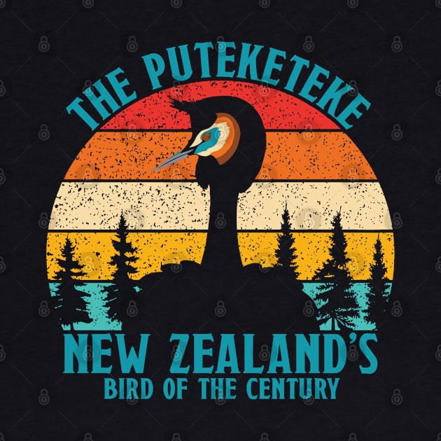 Funny Puteketeke New Zealand's Bird Of The Century Vintage by rhazi mode plagget